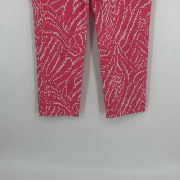 Lilly Pulitzer Cotton Blend Pink Zebra Print Barbie Capri Pants Womens Size 2 - Picture 3 of 13